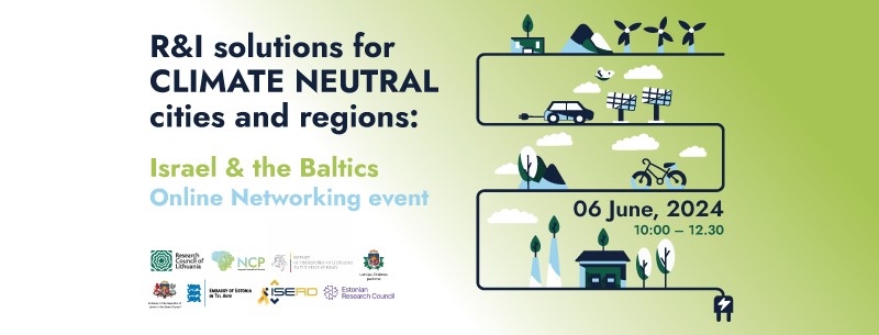 Nuotolinis Izraelio ir Baltijos šalių tinklaveikos renginys „Mokslo ir inovacijų sprendimai klimatui neutralių ir pažangių regionų kūrimui“