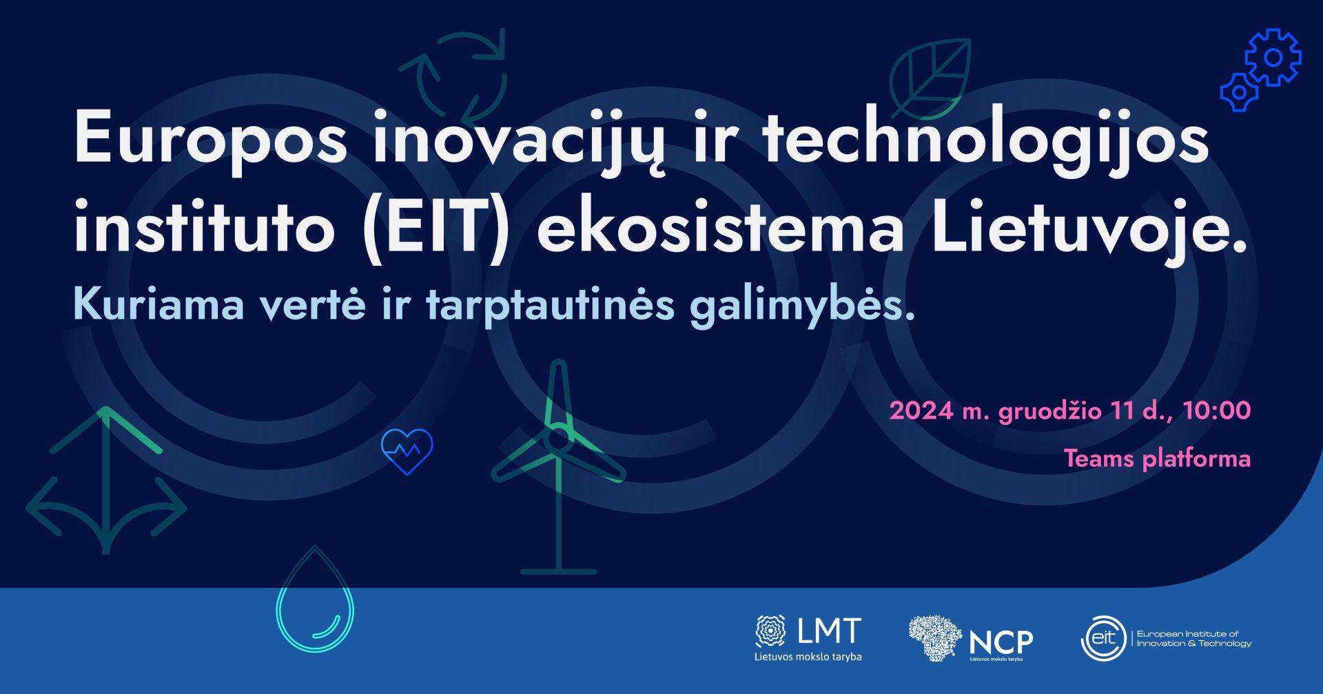 Renginys „Europos inovacijų ir technologijų instituto (EIT) ekosistema Lietuvoje: kuriama vertė ir tarptautinės galimybės“