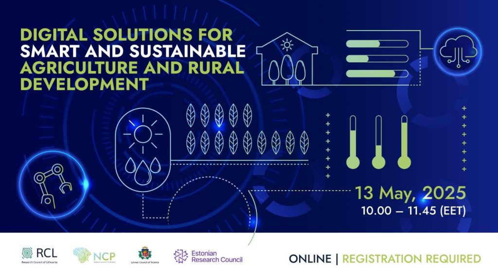 Joint Baltic online event ”Digital Solutions for Smart and Sustainable Agriculture and Rural Development”