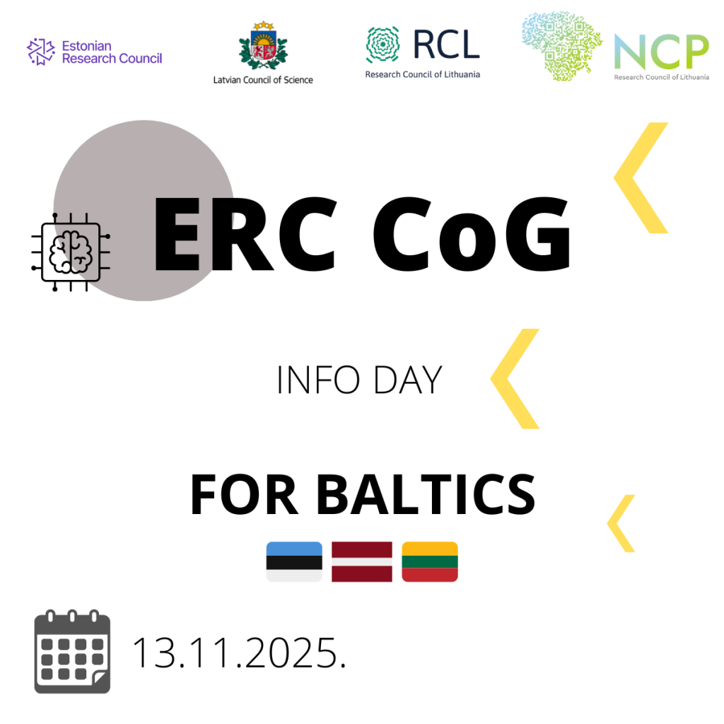 Informacinis renginys apie Europos mokslo tarybos kvietimą teikti paraiškas įsitvirtinantiems mokslininkams – ERC Consolidator Grant 2026