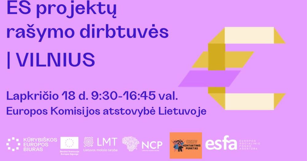 ES finansavimo programų paraiškų rengimo dirbtuvės