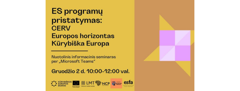 Trijų ES programų pristatymas