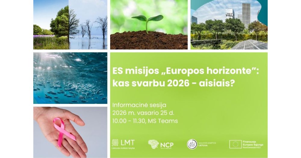 Kviečiame dalyvauti renginyje „ES misijos „Europos horizonte“: kas svarbu 2026-aisiais?“
