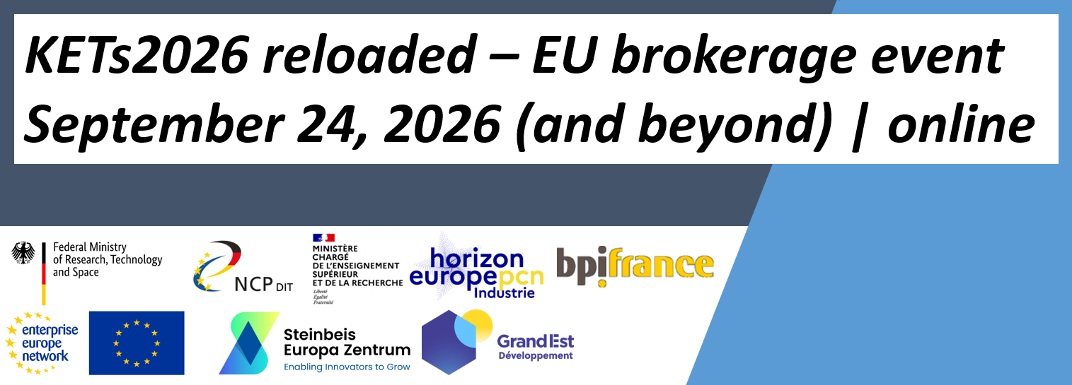„KETs2026 reloaded“ renginys – ieškantiems partnerių „Europos horizonto“ programos pramonės, bioekonomikos, skaitmeninių technologijų ir energetikos kvietimams