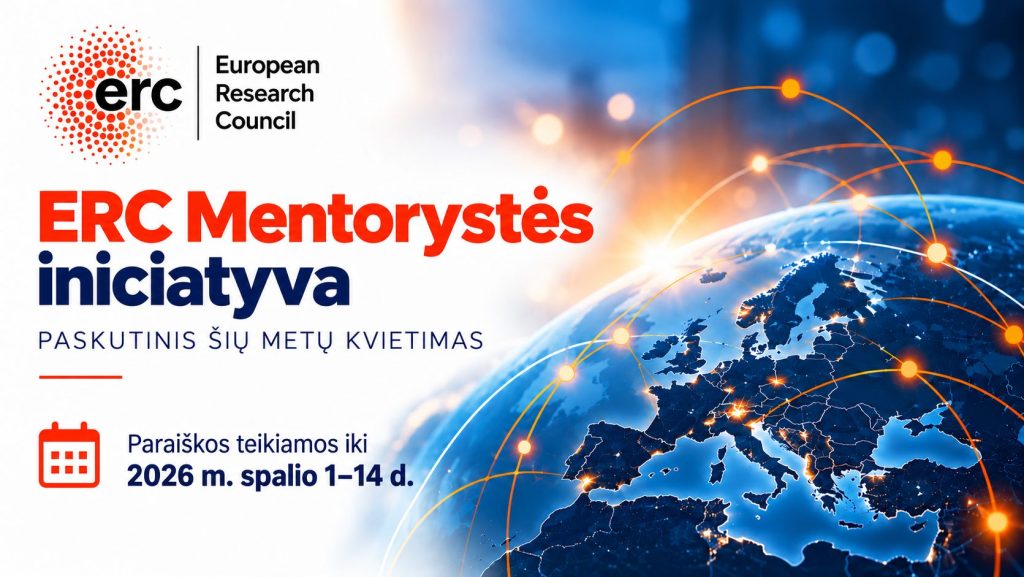 ERC mentorystės iniciatyva: startuoja paskutinis šių metų kvietimas teikti paraiškas